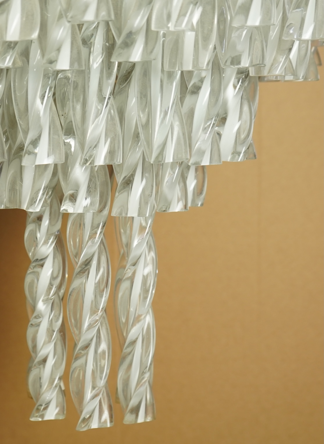 A pair of 20th century Murano glass chandeliers